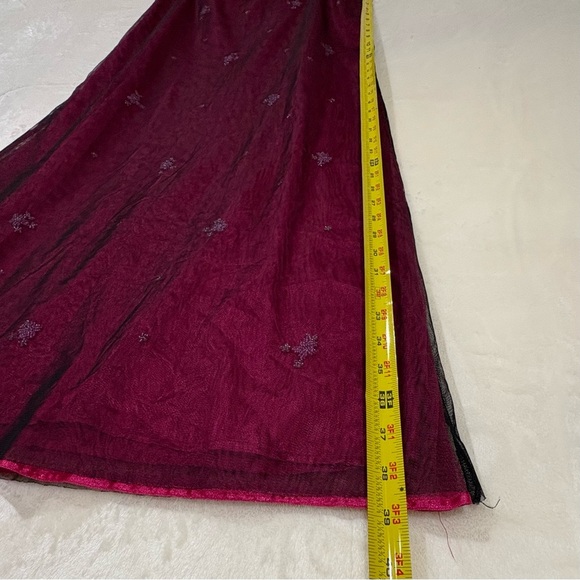 Vintage dELiA*s Maxi Skirt sz 9/10 HotPink
With Black Mesh FairyGrunge RenFaire - Picture 10 of 13